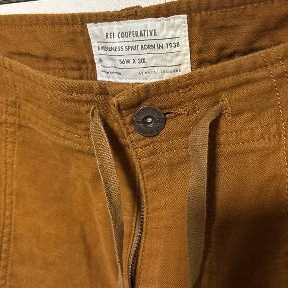 REI Cooperative Men's Brown Pants Size 36 X 30 - Picture 2 of 9